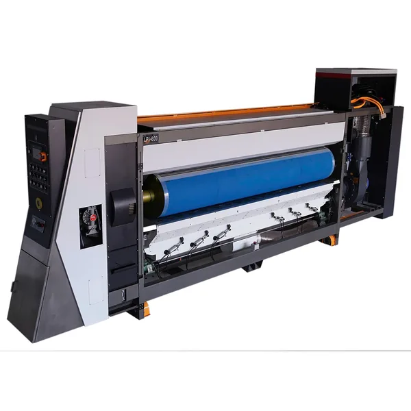 Flexo printing unit with anilox rollers and doctor blade chamber