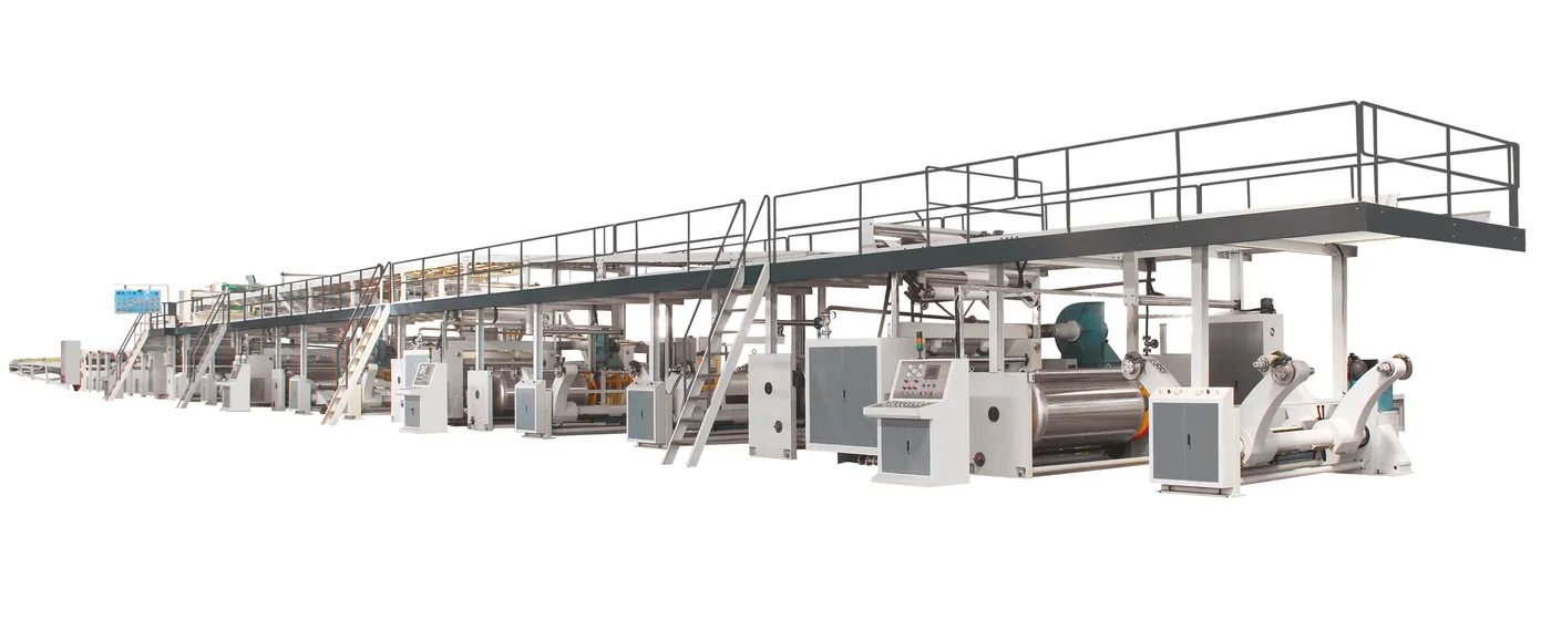 Eco Corrugated Cardboard Production Line – 3D render
